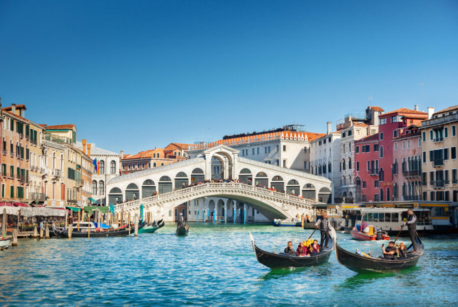 Top Honeymoon Destinations Around the World 2 Grand canal on sunny day in Venice, Italy